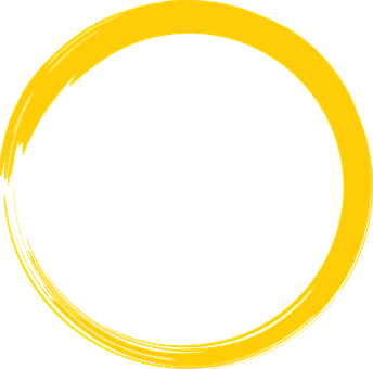 Yellow Brushstroke Circle