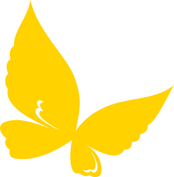 Yellow Butterfly Outline Cartoon Png , Png Download, Transparent Png PNG with transparent background