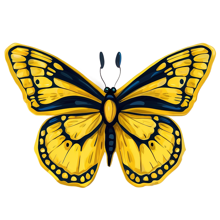 Yellow Butterfly Sketch Png Mjd