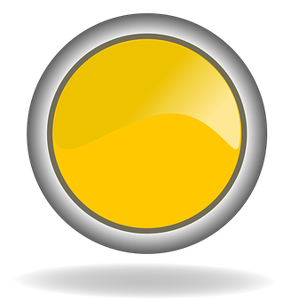 Yellow Button Icon PNG with transparent background