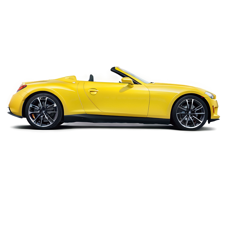 Yellow Car Side View Png 06292024