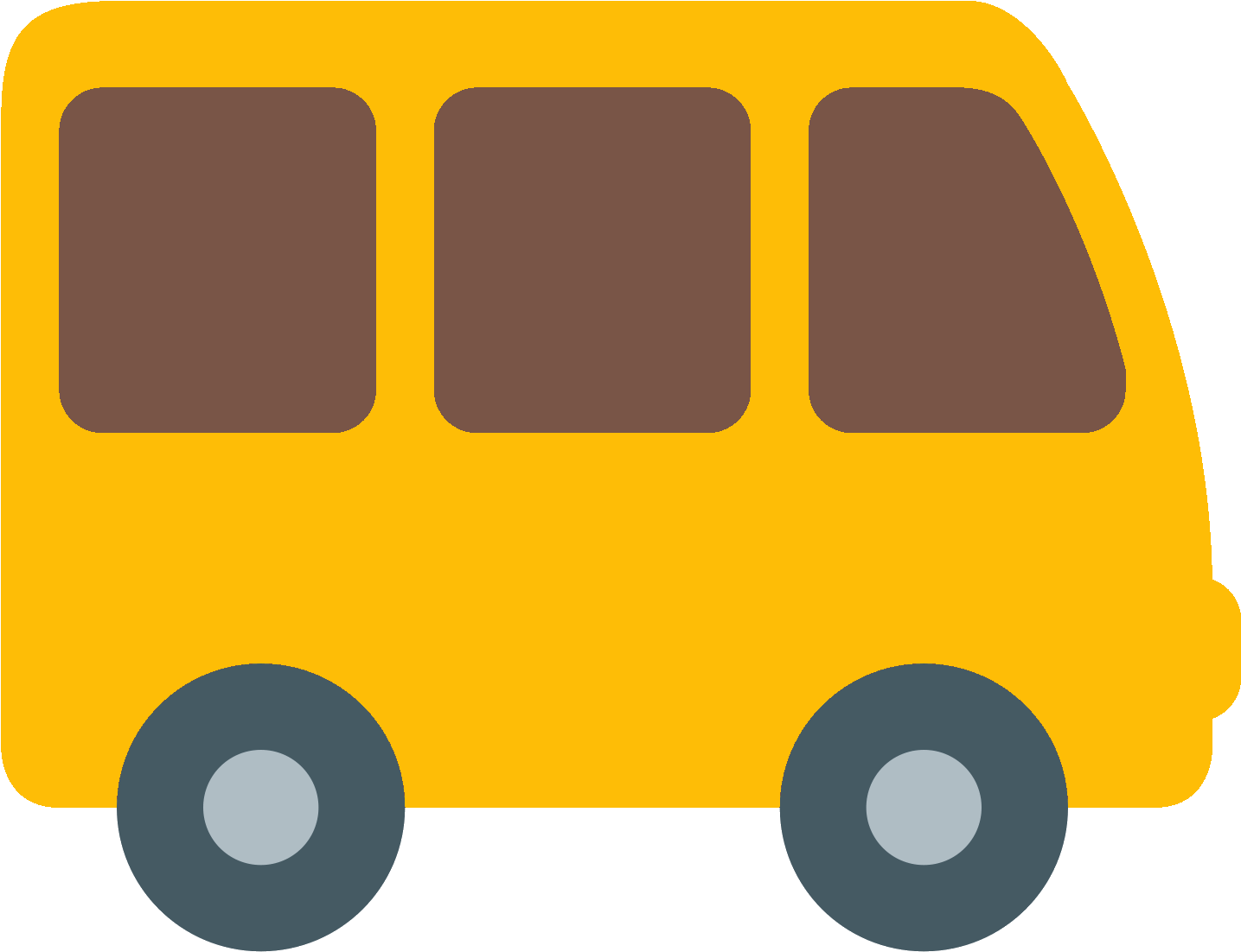 Yellow Cartoon Bus Graphic