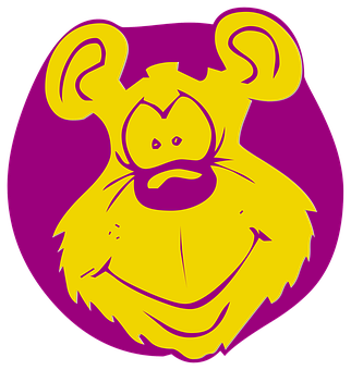 Yellow Cartoon Monkey Graphic PNG with transparent background
