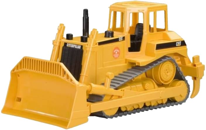 Yellow Caterpillar Bulldozer Isolated