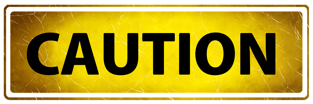 Yellow Caution Sign PNG with transparent background