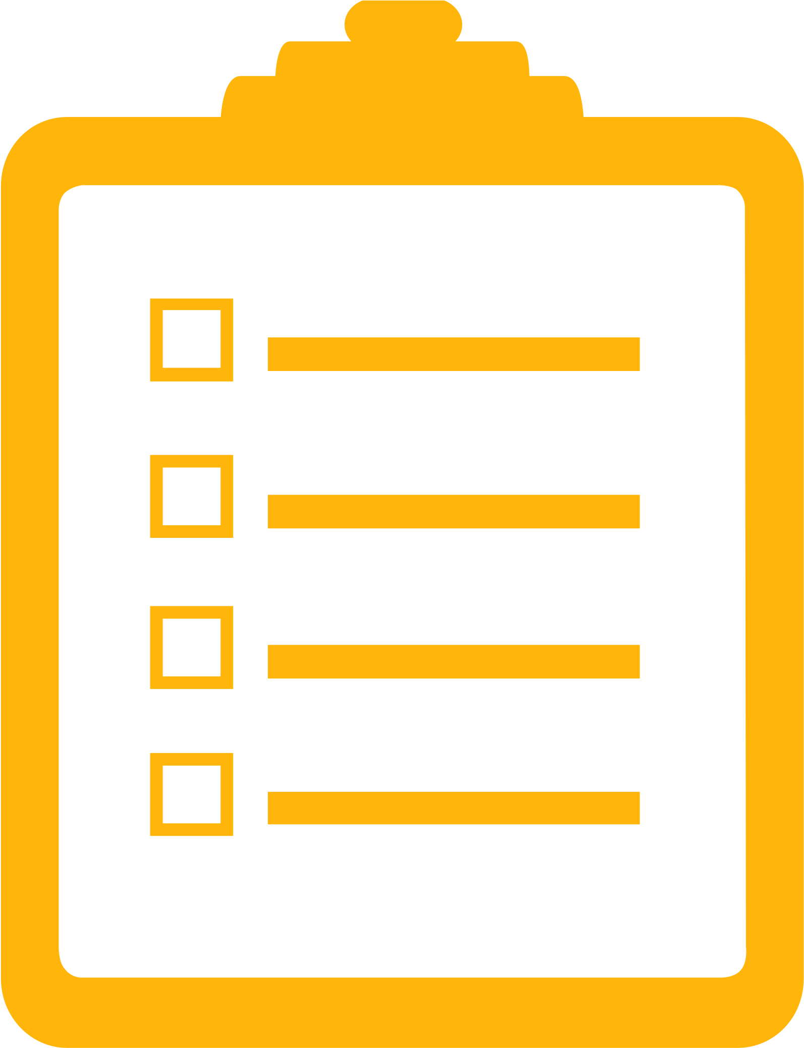 Yellow Checklist Icon PNG with transparent background