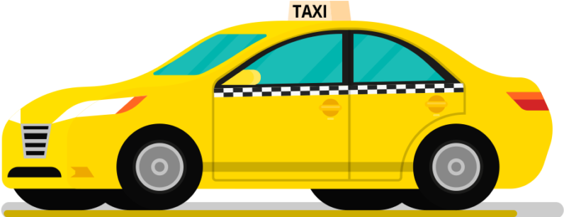 Yellow City Taxi Illustration