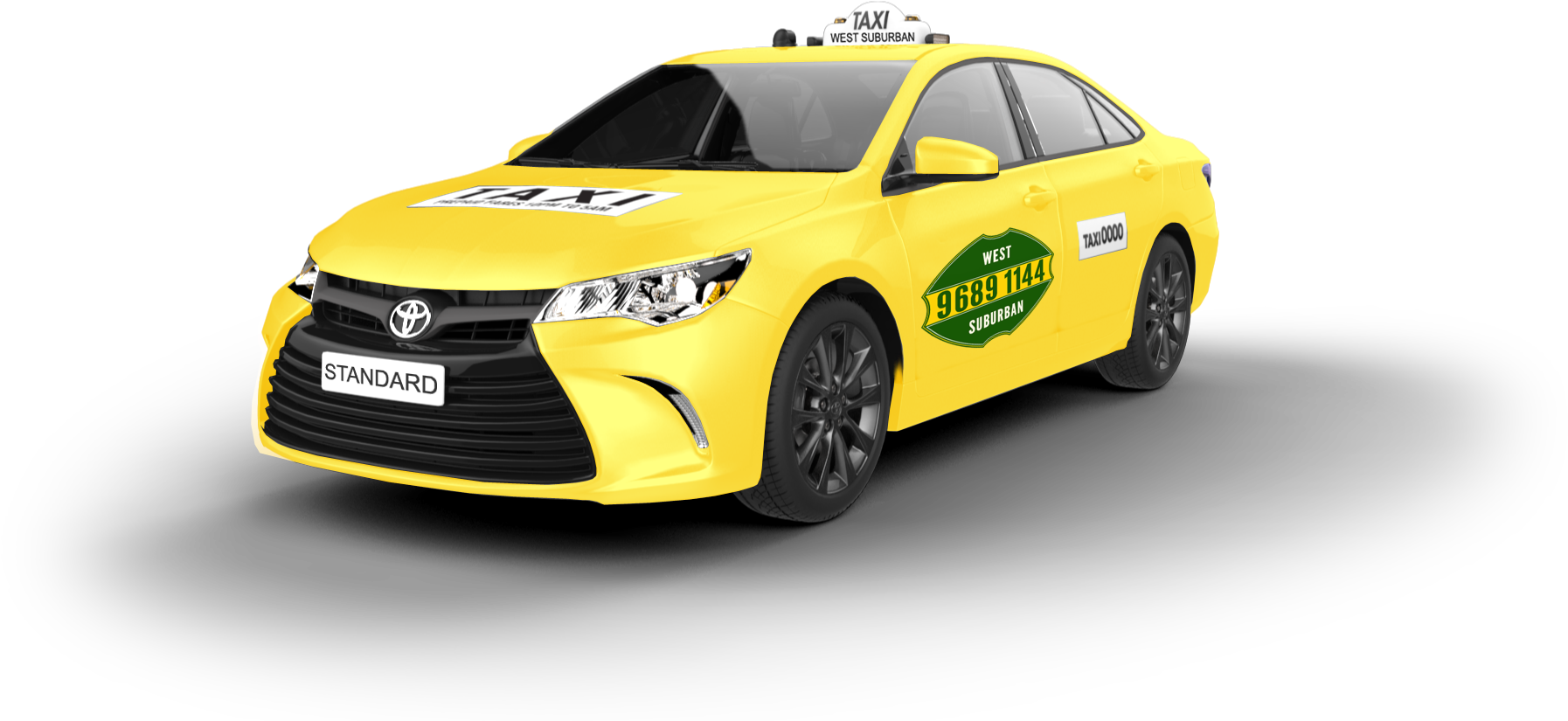 Yellow City Taxi Toyota Car