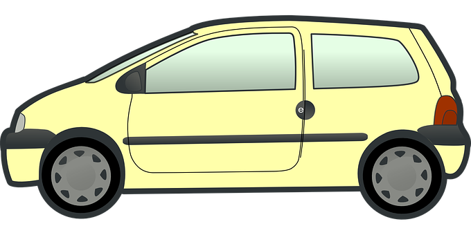 Yellow_ Compact_ Car_ Illustration