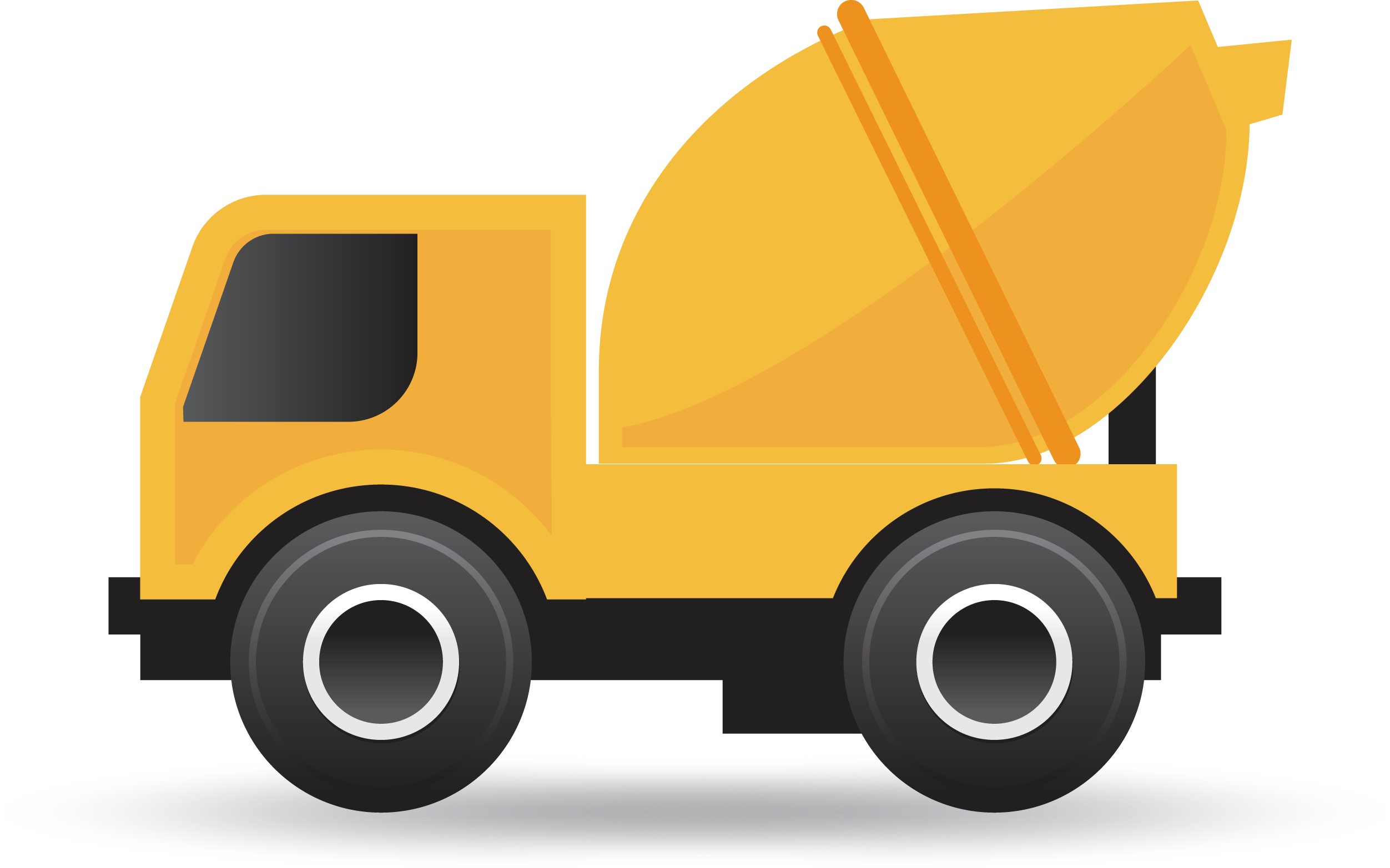 Cartoon Cement Concrete Mixer - Cement Mixer Clip Art, HD Png Download PNG with transparent background