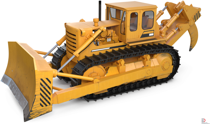 Yellow Construction Bulldozer