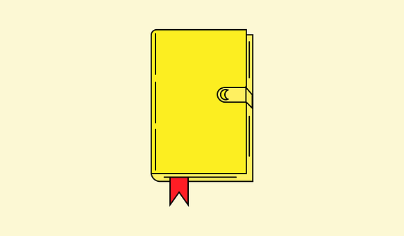 Yellow Cover Book Illustration PNG with transparent background