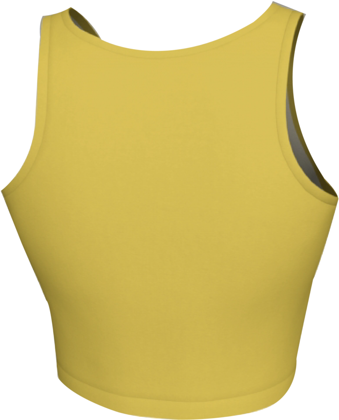 1 Yellow Crop Top Back - Crop Top, HD Png Download PNG with transparent background