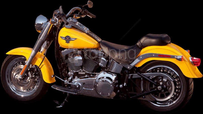 Yellow Cruiser Motorcycle H D