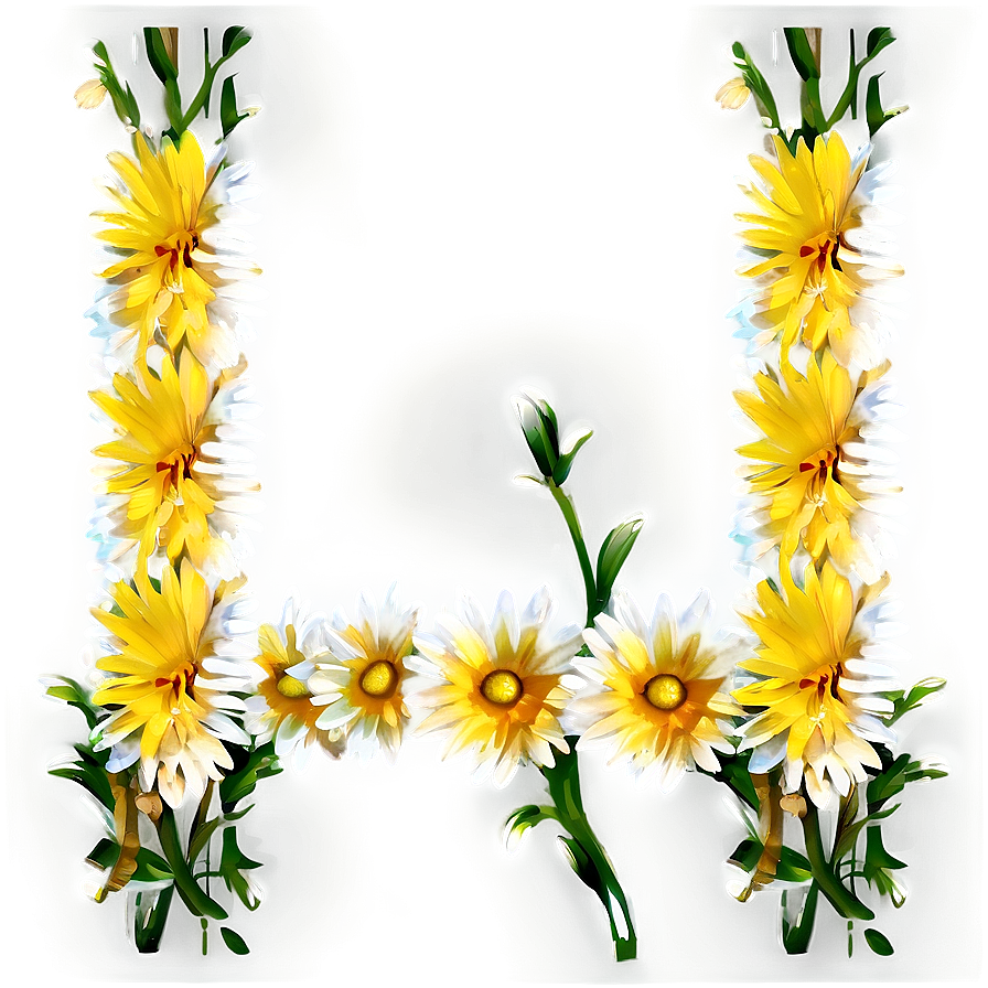 Yellow Daisy Border Frame Png Qhh