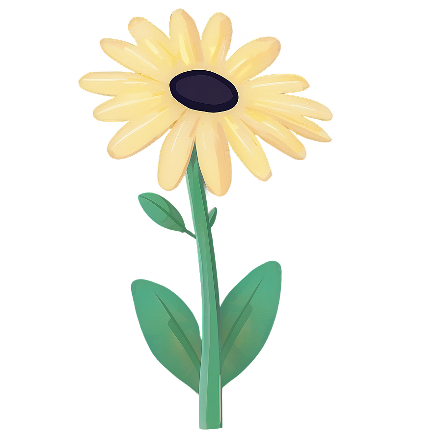 Yellow Daisy Flat Design Png Cru