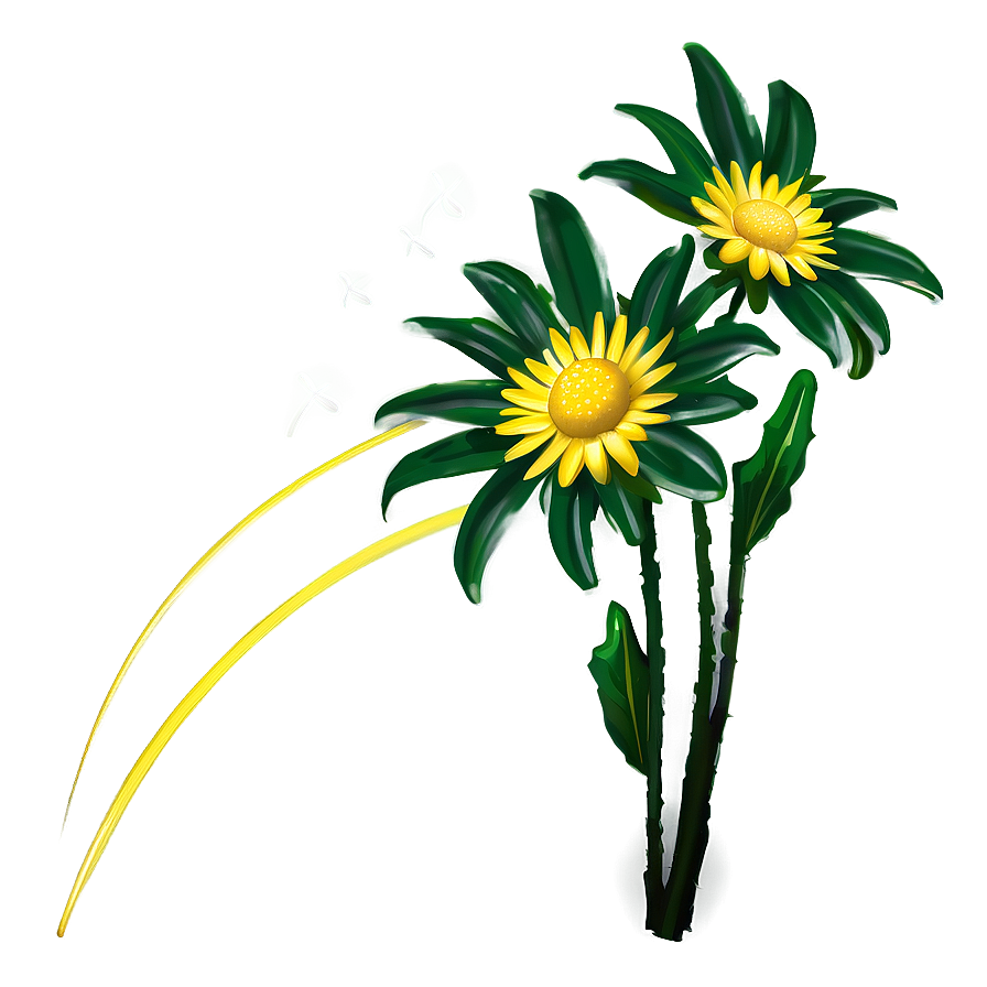 Yellow Daisy Silhouette Png Yir