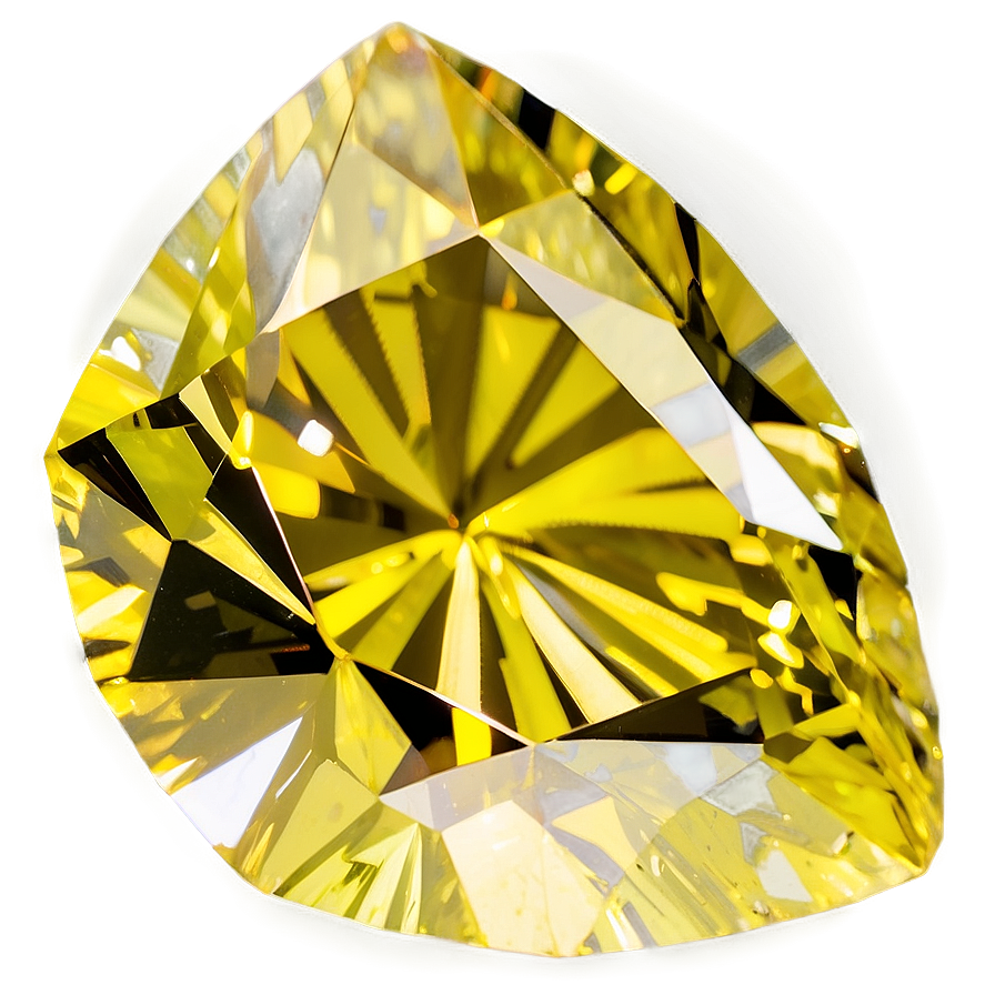 Yellow Diamond Close-up Png 50