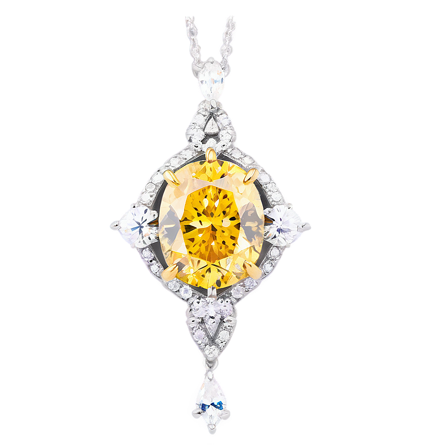 Yellow Diamond Jewelry Piece Png Kvp95