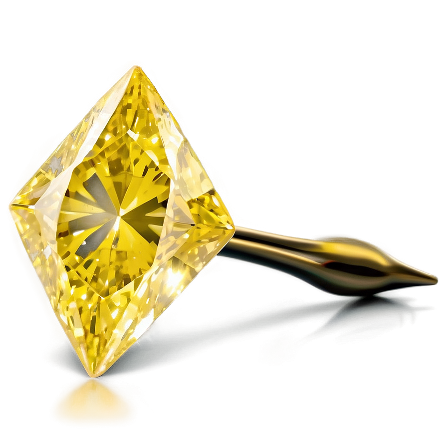 Yellow Diamond With Certificate Png 06292024