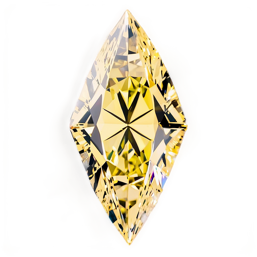 Yellow Diamond With Facets Png 72