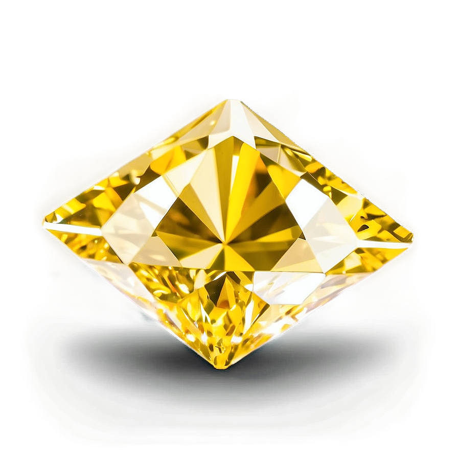 Yellow Diamond With Shadow Png 06292024