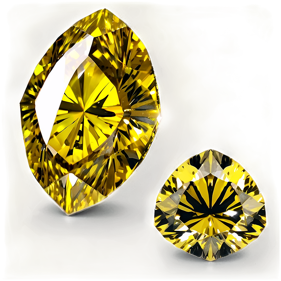 Yellow Diamond With Shadow Png Wvj