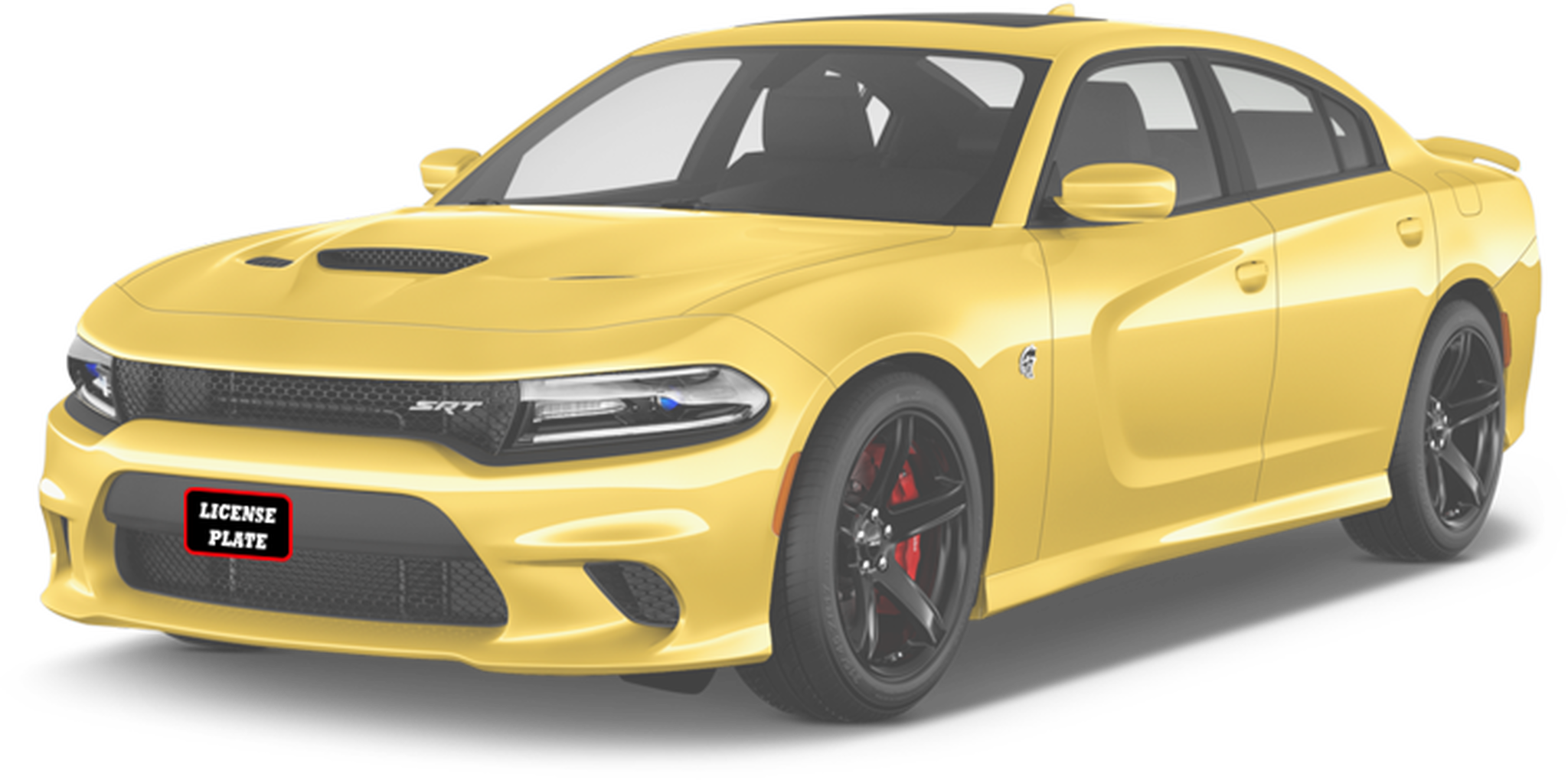 Yellow Dodge Charger S R T Side View