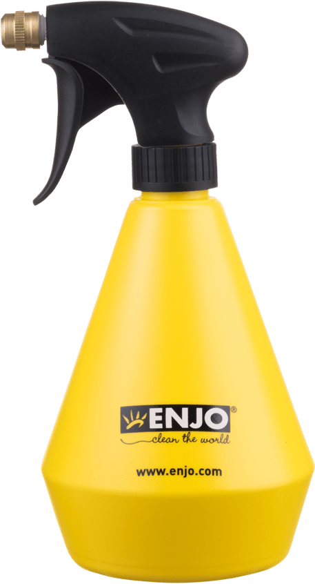 Yellow E N J O Spray Bottle