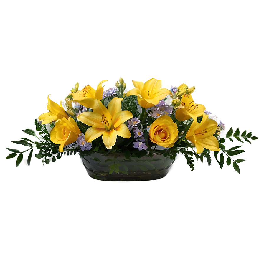 Yellow Floral Arrangement Png 06122024