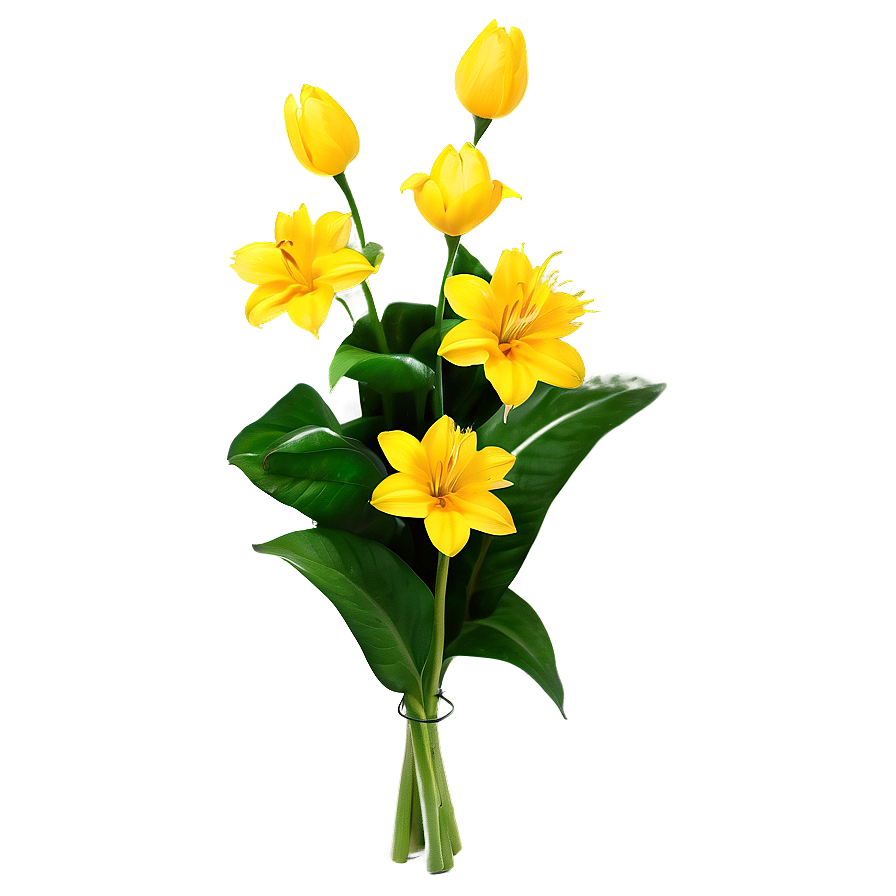 Yellow Flower Arrangement Png 06122024