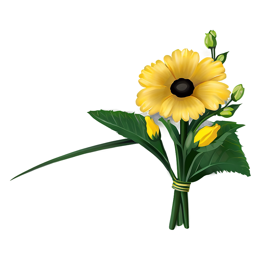 Yellow Flower Bouquet Png 06122024