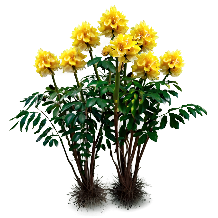 Yellow Flower Bush Png 97