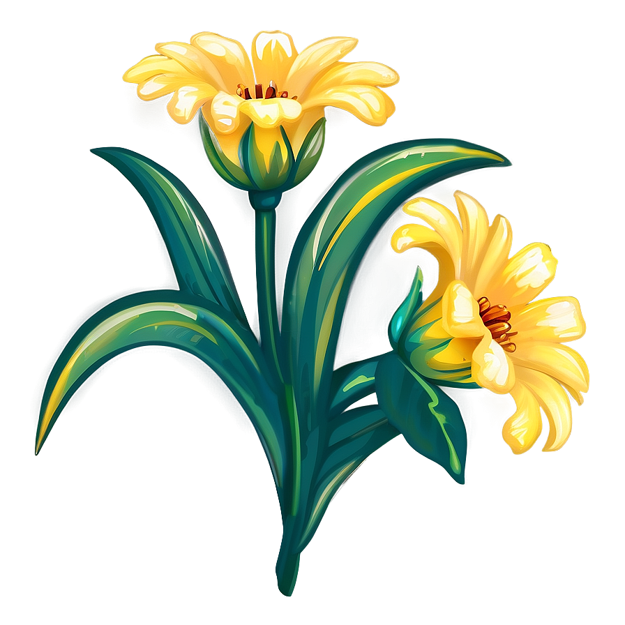 Yellow Flower Clipart Png Opd