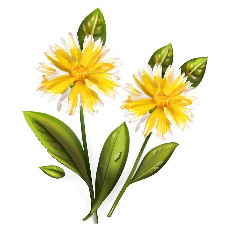 Yellow Flower Decor Png 06122024