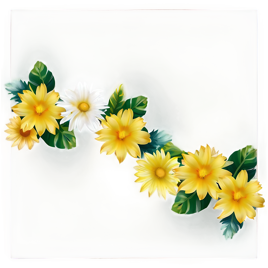 Yellow Flower Decor Png 90