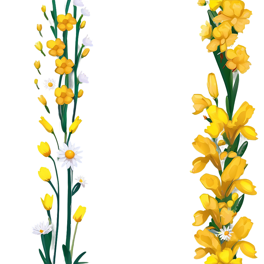 Yellow Flower Field Png Mks69