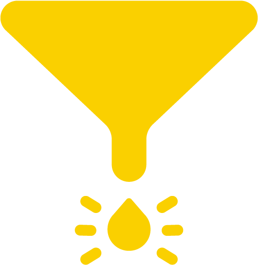 Yellow Funnel Icon