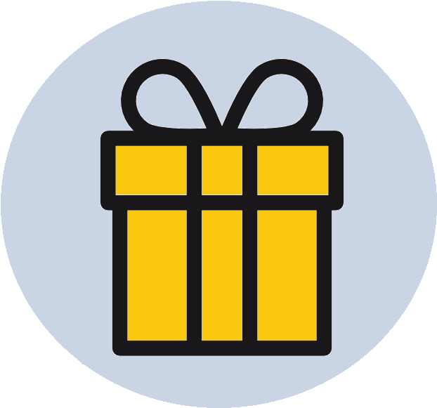 Yellow Gift Box Icon