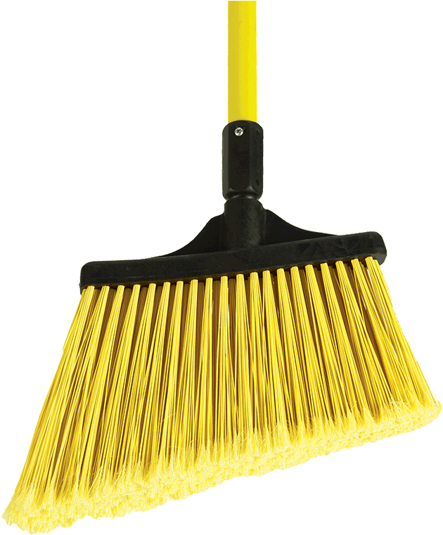 Yellow Handled Broom Closeup