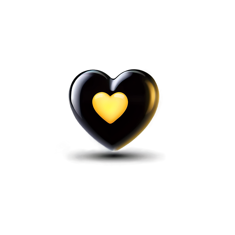 Yellow Heart Emoji Transparent Art Psq