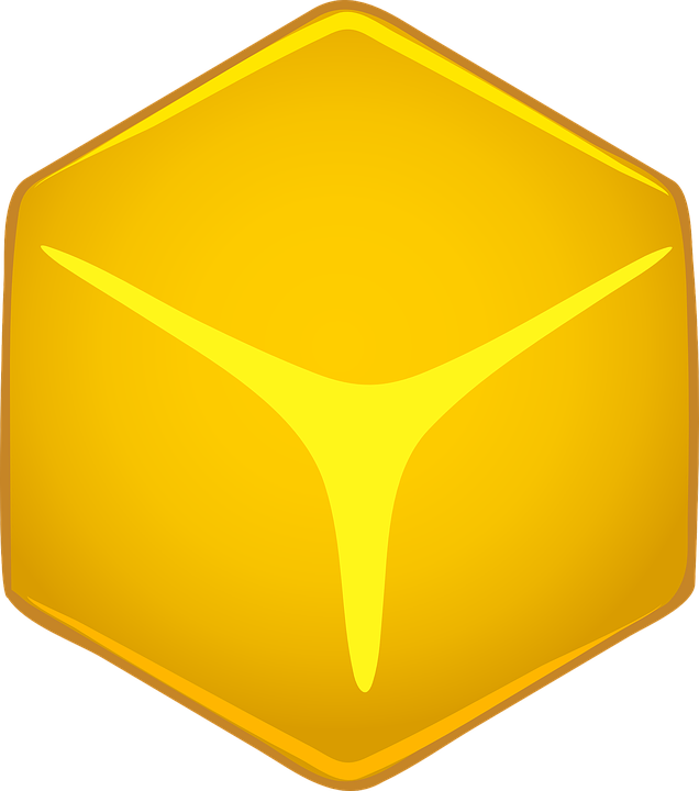 Yellow Square Svg Clip Arts - Cube Yellow, HD Png Download PNG with transparent background