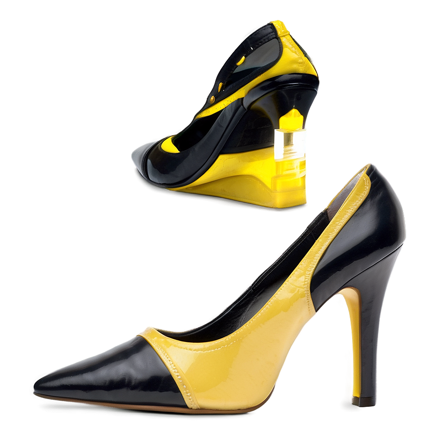 Yellow High Heels PNG upp PNG with transparent background