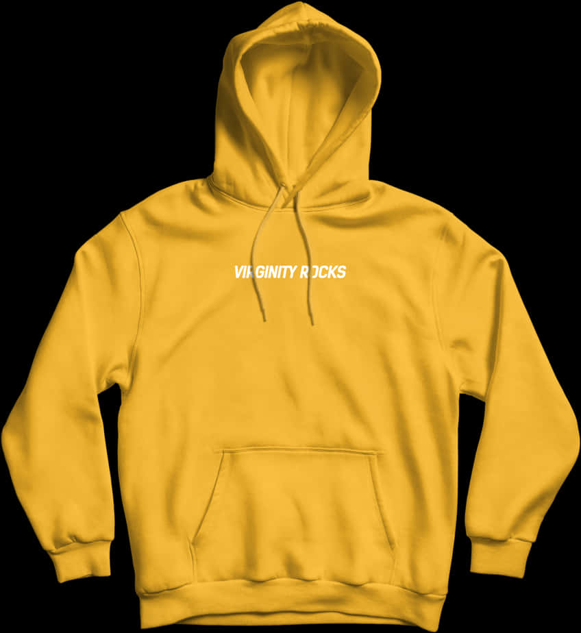 Yellow Virginity Rocks Hoodie, HD Png Download PNG image with a transparent background, free high-resolution download