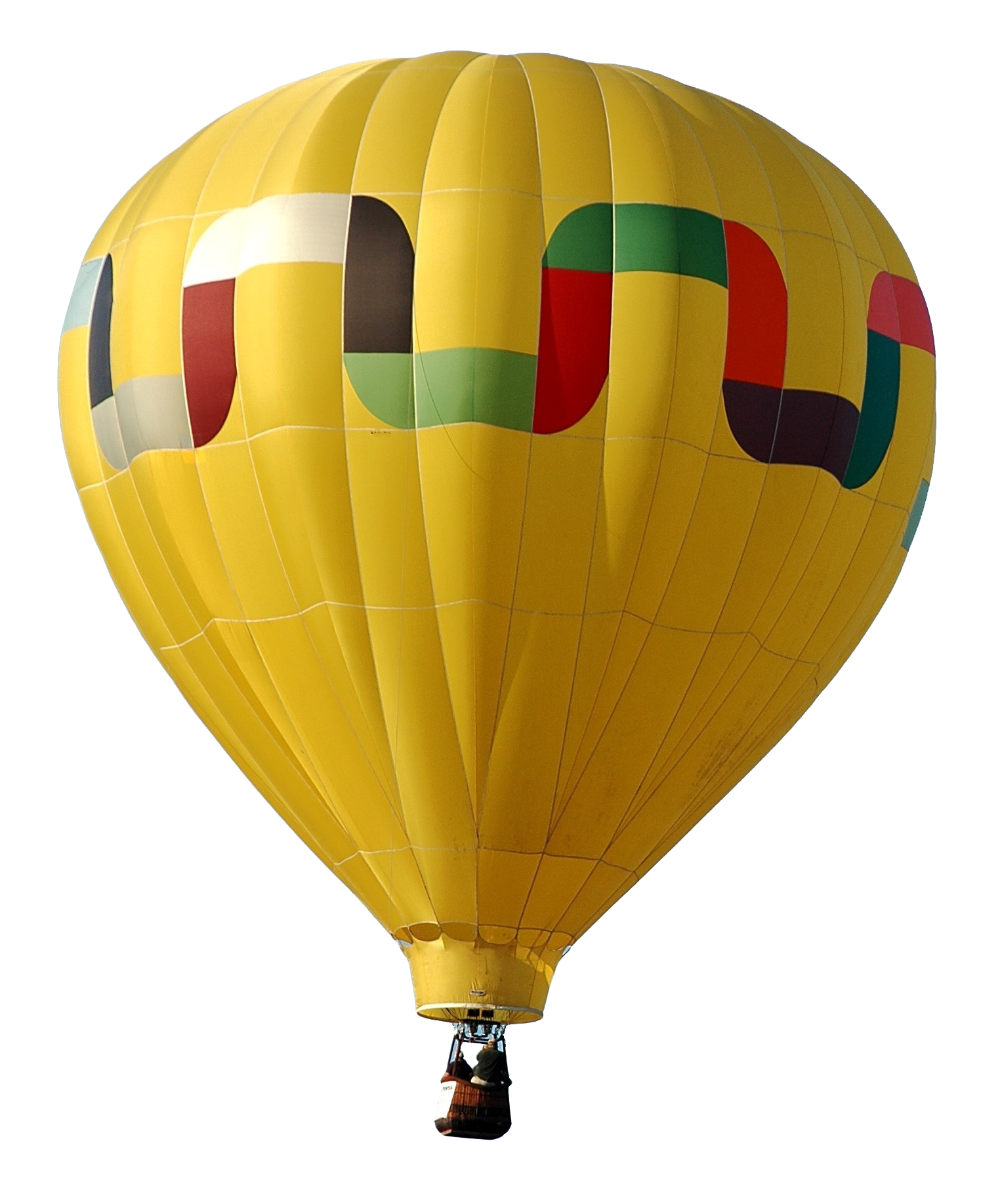 Yellow Hot Air Balloonin Sky