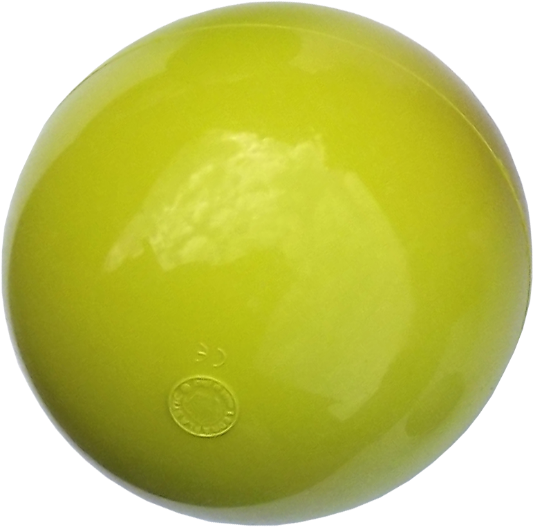 Yellow Jade Discwith Reflection PNG with transparent background