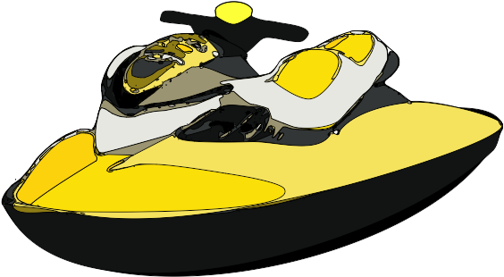 Yellow Jet Ski Illustration