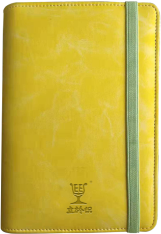 Yellow Leather Walletwith Elastic Band