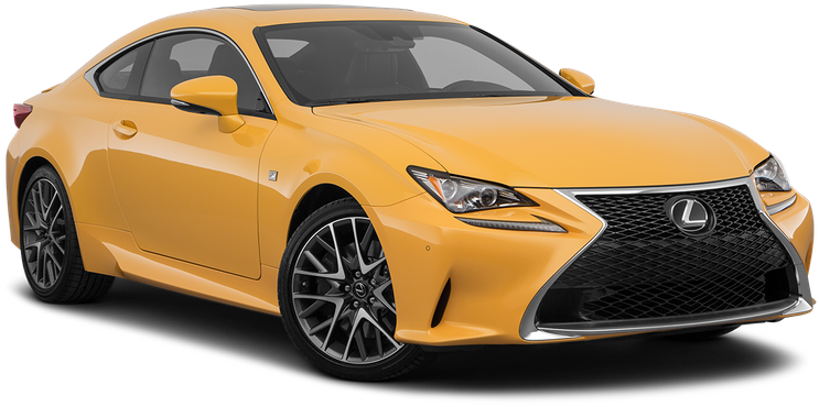 Yellow Lexus R C Coupe Side View