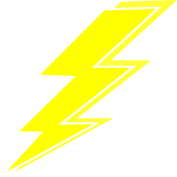 Yellow Lightning Bolt Graphic